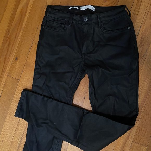 MNG Mango jeans faux leather PANTS leggings Kim style size 6 skinny - Picture 1 of 2